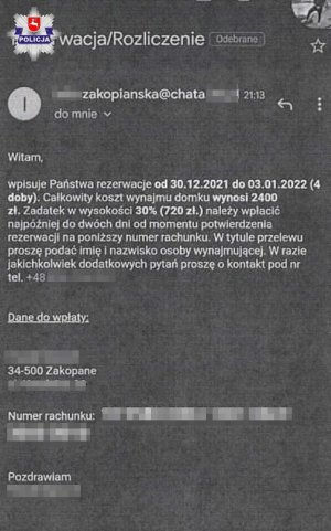 wiadomość mailowa