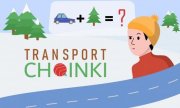 plakat akcji informacyjnej dotyczącej transportu choinek