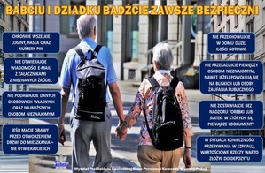 grafika z radami dla seniorów, treść w komunikacie