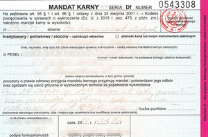 mandat karny