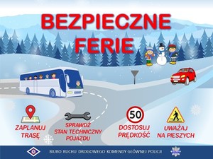 plakat akcji bezpieczne ferie