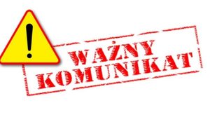 napis ważny komunikat