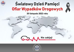 plakat światowego dnia pamięci ofiar wypadków drogowych