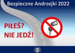 plakat z napisem Bezpieczne Andrzejki 2022