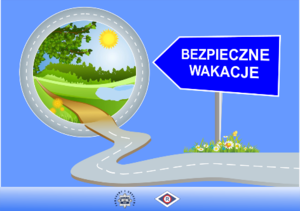 plakat akcji bezpieczne wakacje