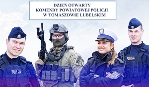 plakat informujący o dniach otwartych komendy