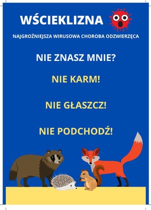 plakat wścieklizna zwierząt