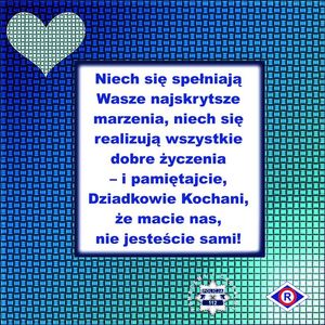 Grafika przedstawiająca życzenia z okazji dnia Babci i Dziadka