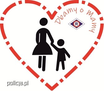 grafika na dzień matki. czerwone serce w środku symbol matki i dziecka
