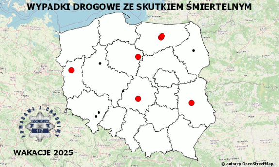 mapa wypadków