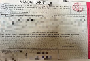 Mandat 1000 zł