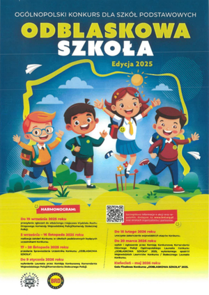plakat konkursu odblaskowa szkoła
