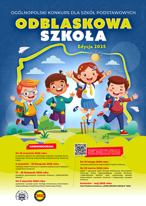plakat konkursu odblaskowa szkoła 2025