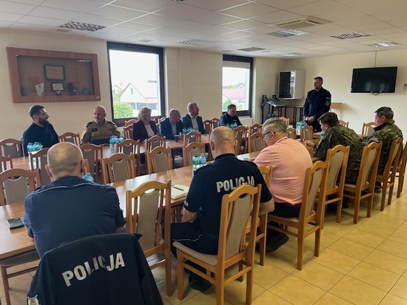 Spotkanie w KPP w Tomaszowie Lubelskim z jednostkami organizacyjnymi