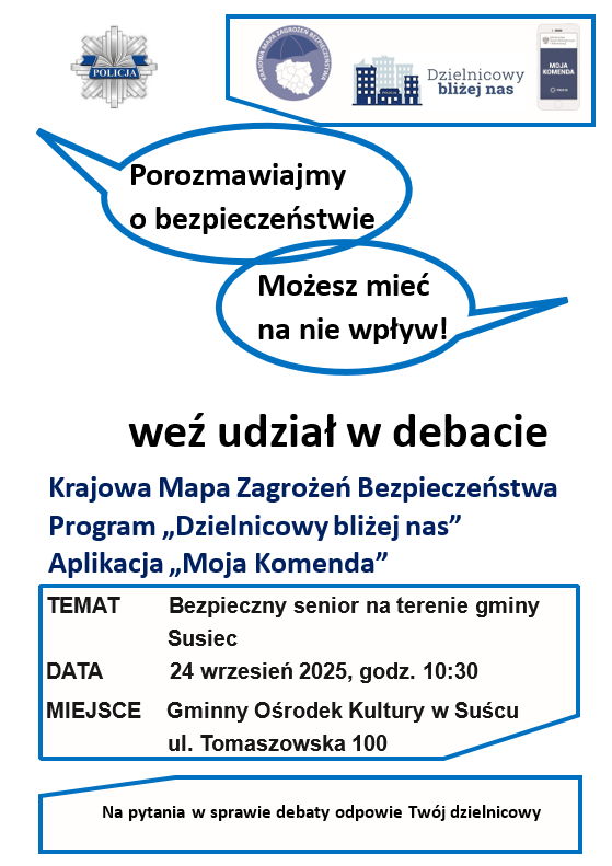 zaproszenie na debatę w Suścu