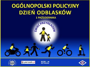 grafika akcji noś odblaski świeć przykładem