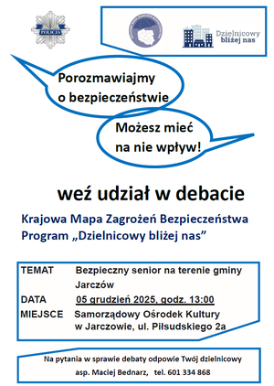 zaproszenie na debatę w Jarczowie