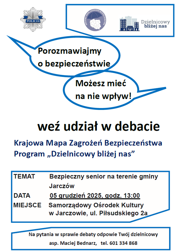zaproszenie na debatę w Jarczowie