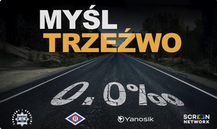 grafika z napisem myśl trzeźwo