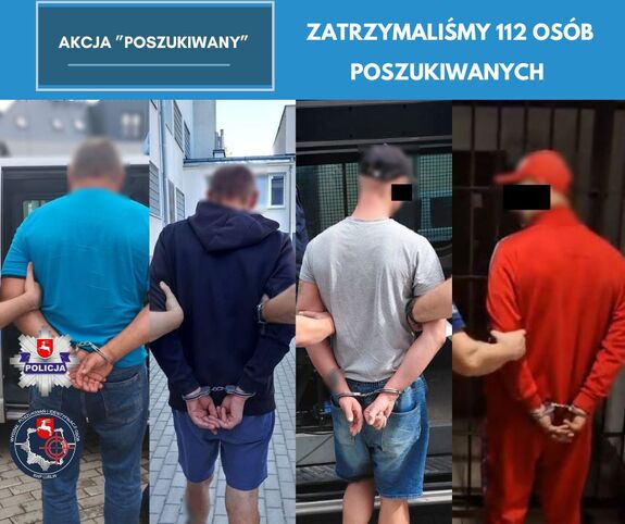 czerech poszukiwanych podczas akcji poszukiwany